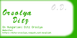 orsolya ditz business card